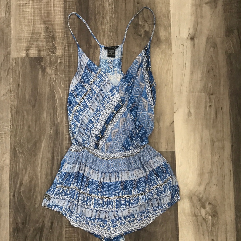 Blue And White Summer Romper
